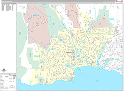 Santa Cruz Wall Map Premium Style 2026